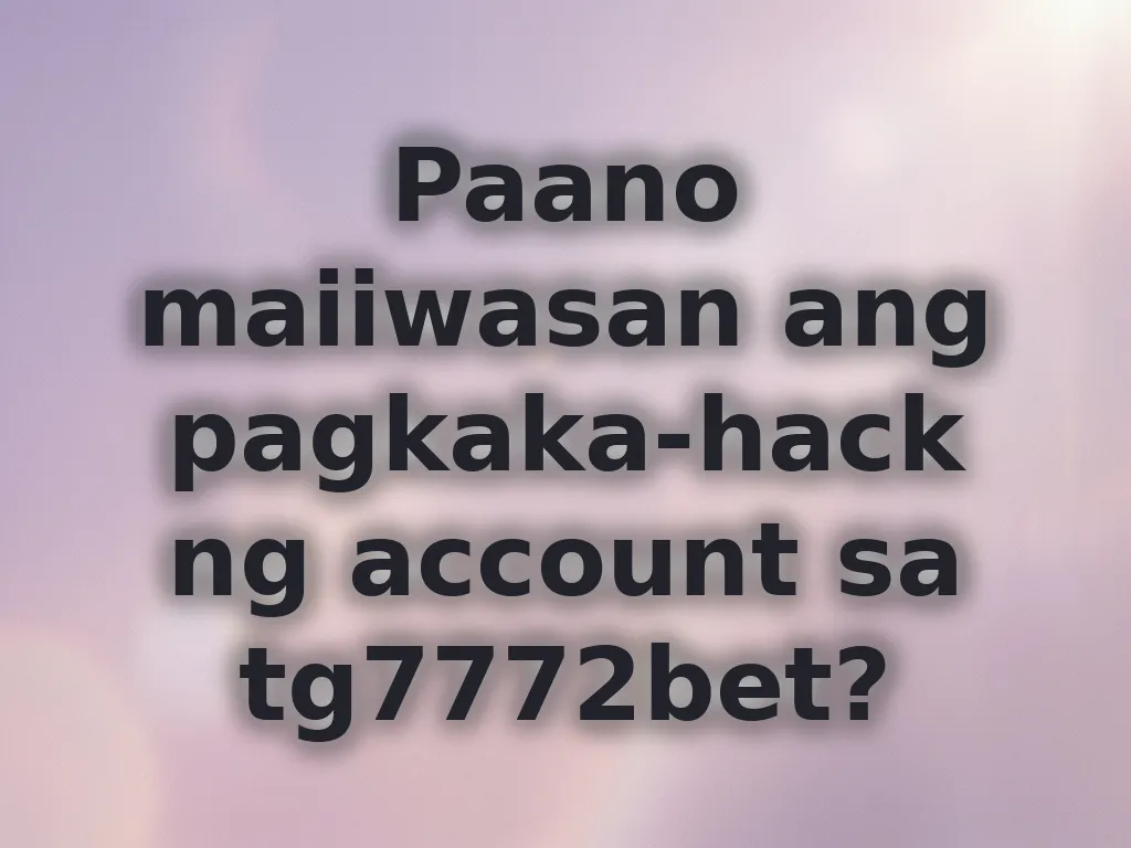 Account security tips